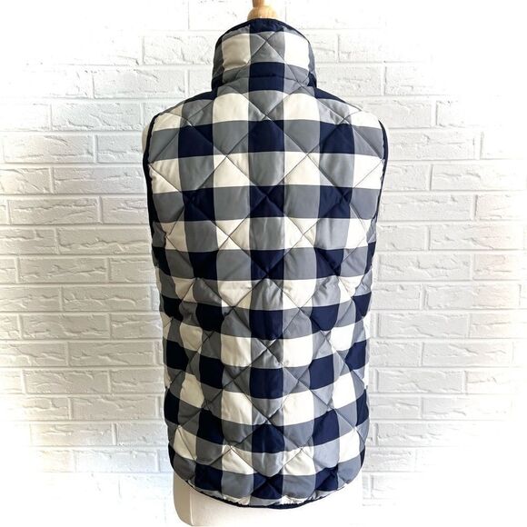 J.Crew Checkered Gingham Puffer Vest Size XS - Picture 3 of 4